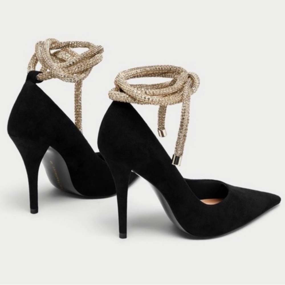 Zara Court Shoes with Cord - Black NWT